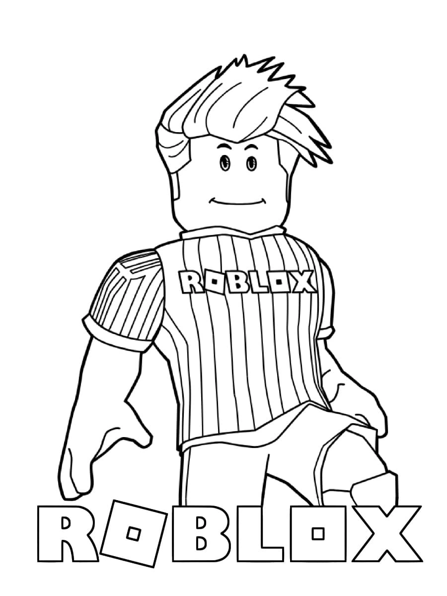 Coloring page Roblox soccer player